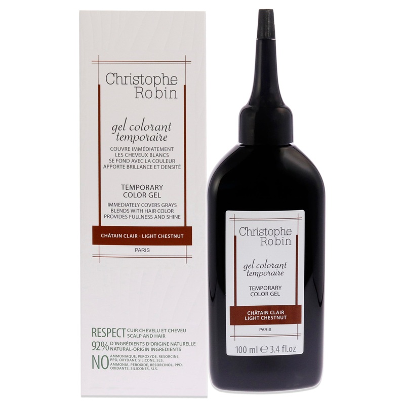 Christophe Robin Temporary Color Gel - Light Chestnut by Christophe Robin for Men - 3.4 oz Hair Color
