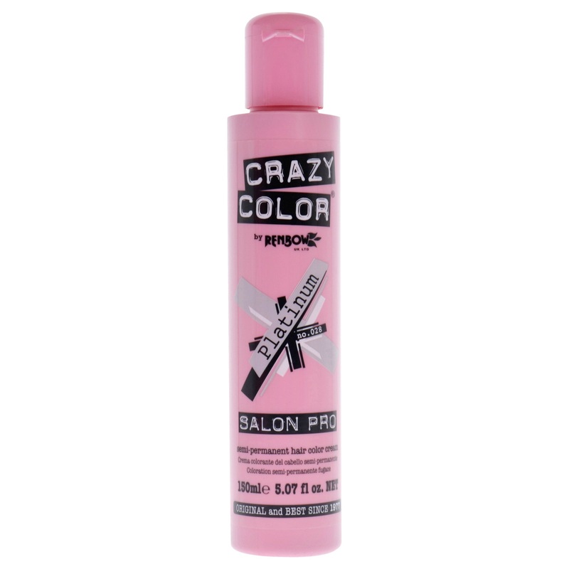 Crazy Color Crazy Color Salon Pro Semi Permanent Hair Color - 028 Platinum by Crazy Color for Women - 5.07 oz Hair Color