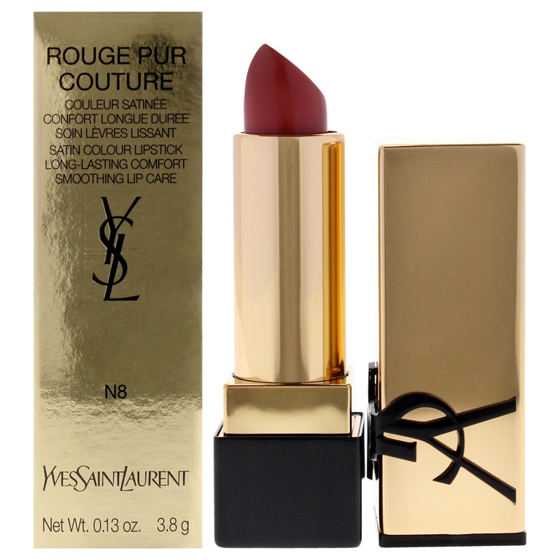 Yves Saint Laurent Rouge Pur Couture Satin Lipstick - N8 Blouse Nu by Yves Saint Laurent for Women - 0.13 oz Lipstick