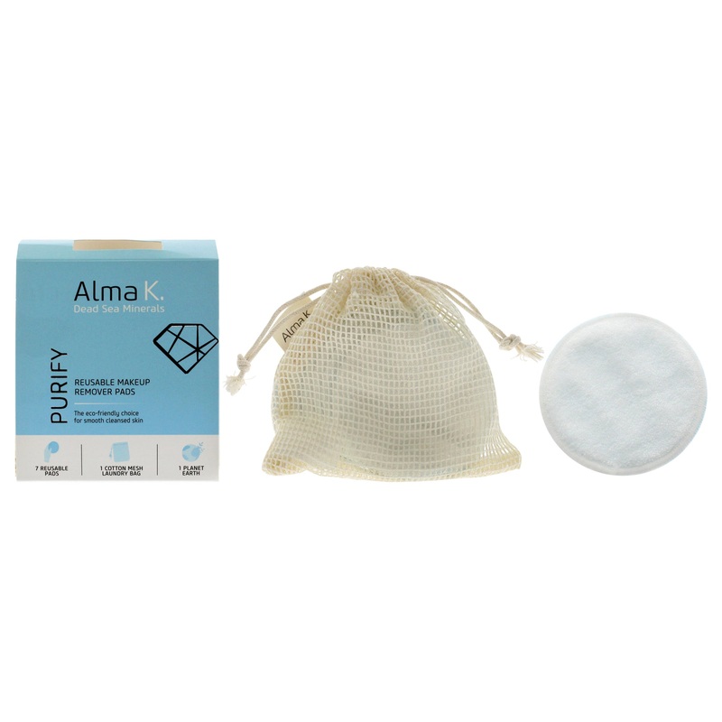 Alma K Reusable Makeup Remover Pads by Alma K for Women - 8 Pc 7 Reusable Pads, 1 Cotton Mesh Wash Bag