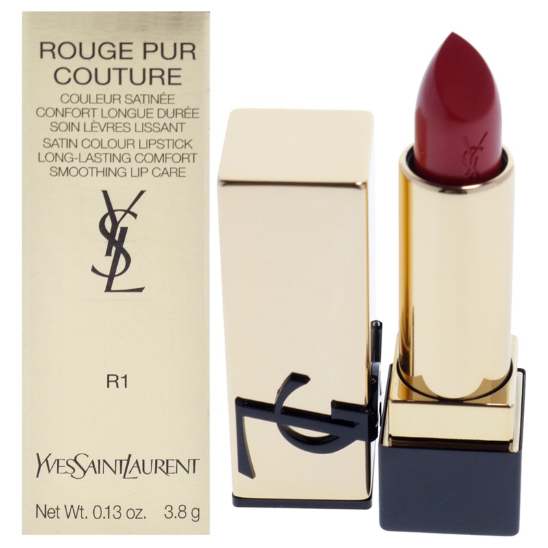Yves Saint Laurent Rouge Pur Couture Satin Lipstick - R1 Le Rouge by Yves Saint Laurent for Women - 0.13 oz Lipstick