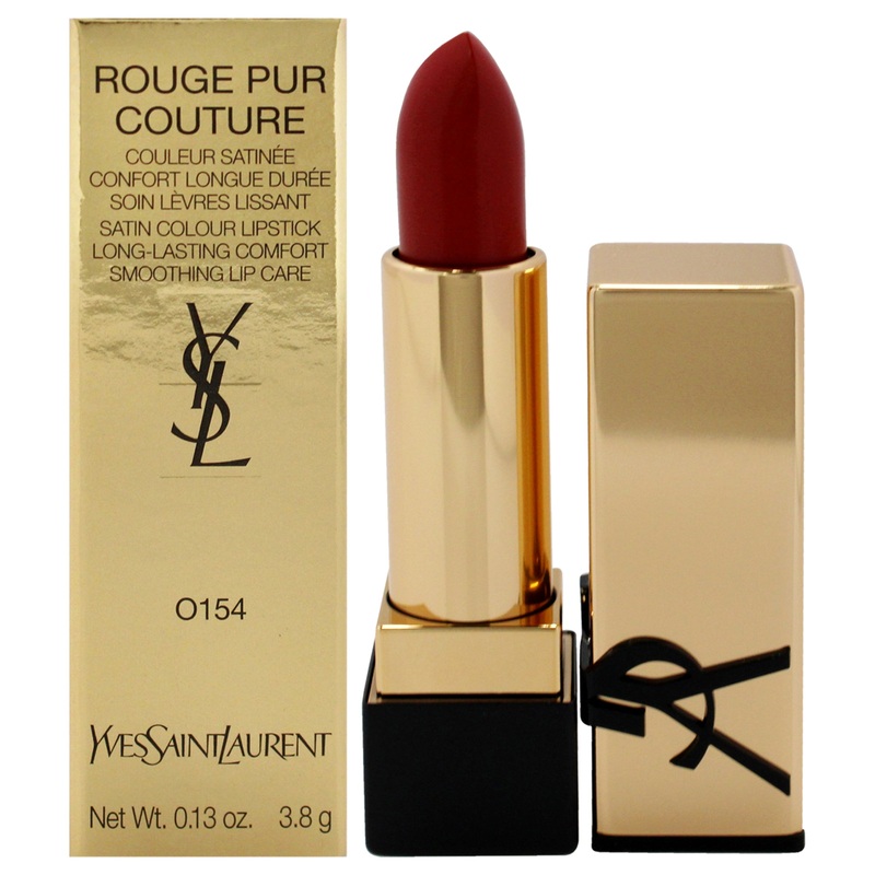 Yves Saint Laurent Rouge Pur Couture Satin Lipstick - O154 Orange Fatal by Yves Saint Laurent for Women - 0.13 oz Lipstick