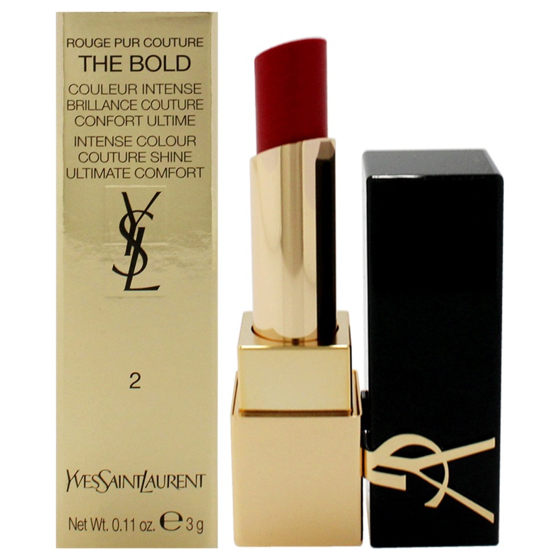 Yves Saint Laurent Rouge Pur Couture The Bold Lipstick - 02 Wilful Red by Yves Saint Laurent for Women - 0.11 oz Lipstick