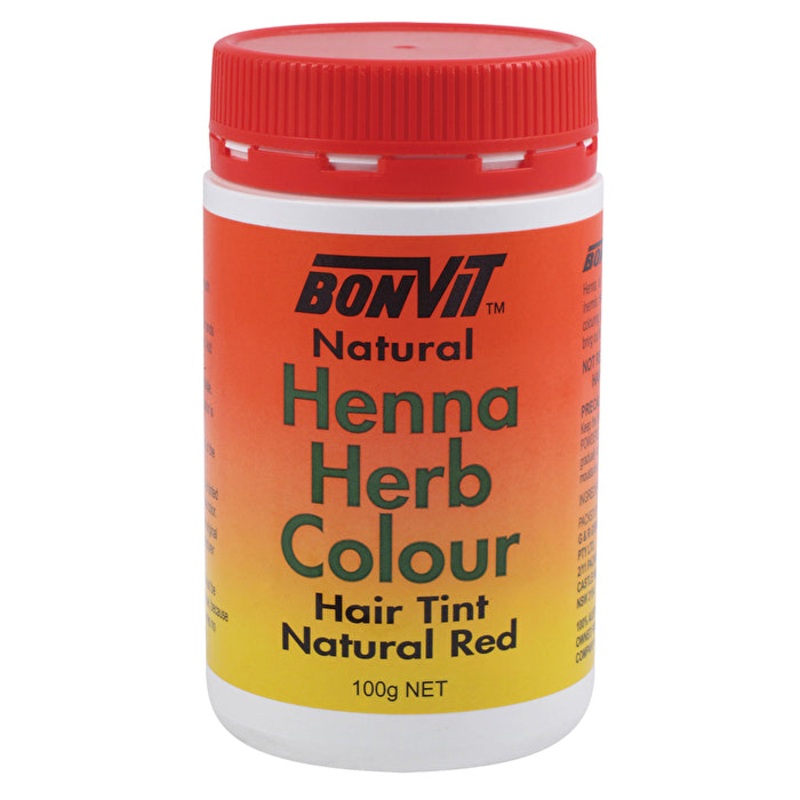 Bonvit Natural Hair Tint Henna Herb Colour (100% Henna) Natural Red 100g