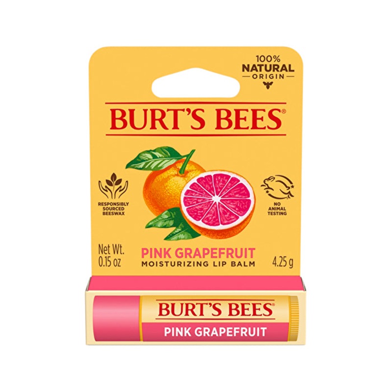 Burts Bees Burt's Bees Moisturising Lip Balm Pink Grapefruit 4.25g