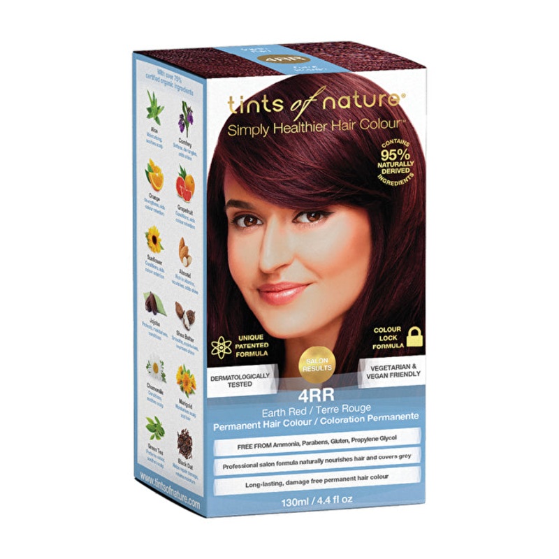 Tints of Nature Permanent Hair Colour 4RR (Earth Red)