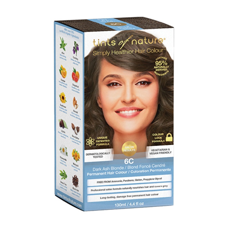 Tints of Nature Permanent Hair Colour (Dark Ash Blonde) 6C