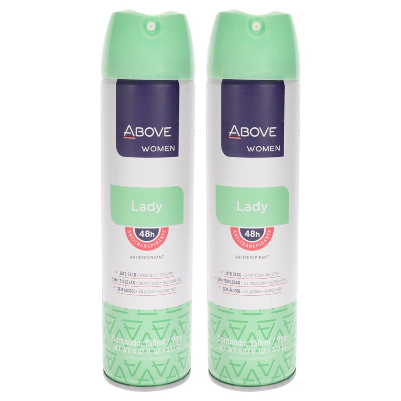 48 Hours Antiperspirant Deodorant - Lady by Above for Women - 3.17 oz Deodorant Spray - Pack of 2
