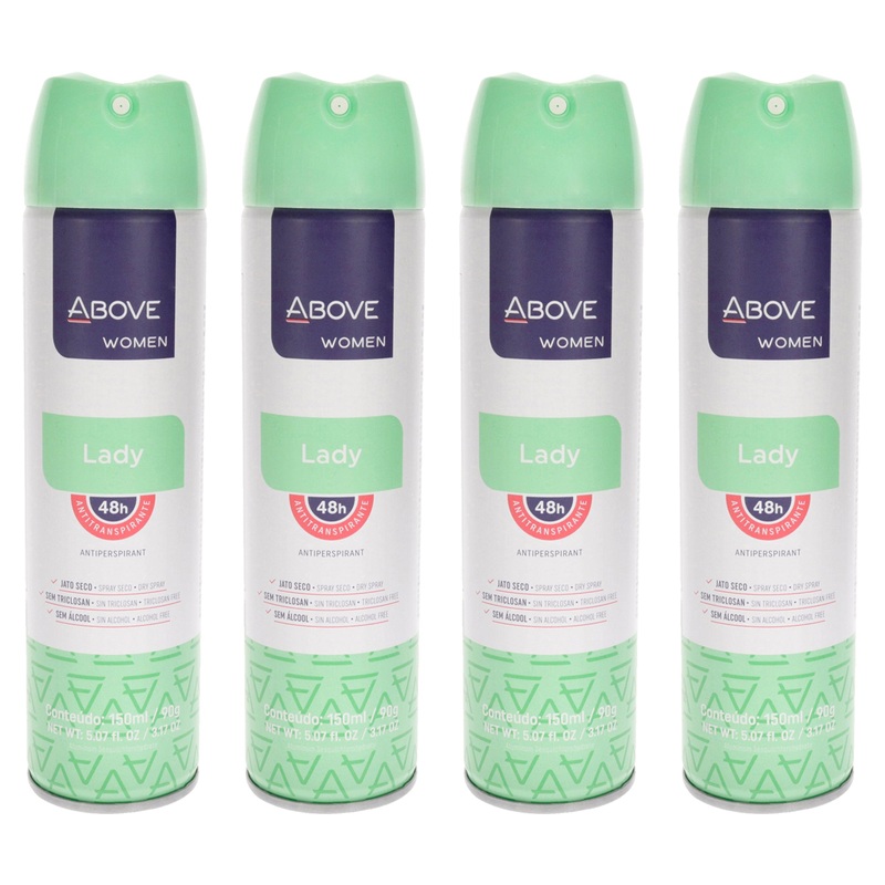 48 Hours Antiperspirant Deodorant - Lady by Above for Women - 3.17 oz Deodorant Spray - Pack of 4