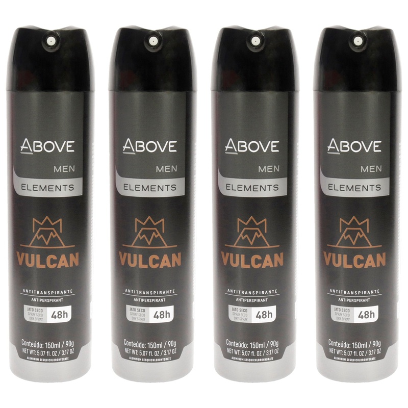 48 Hours Element Antiperspirant Deodorant - Vulcan by Above for Men - 3.17 oz Deodorant Spray - Pack of 4