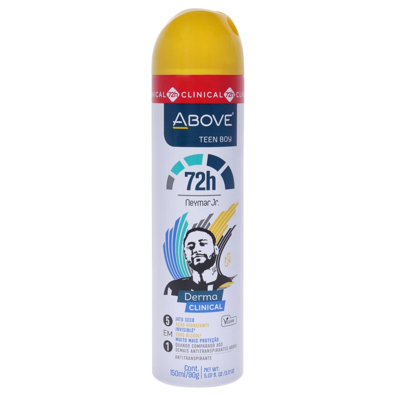 72 Hours Neymar Jr Derma Clinical Antiperspirant Deodorant - Teen Boy by Above for Men - 3.17 oz Deodorant Spray