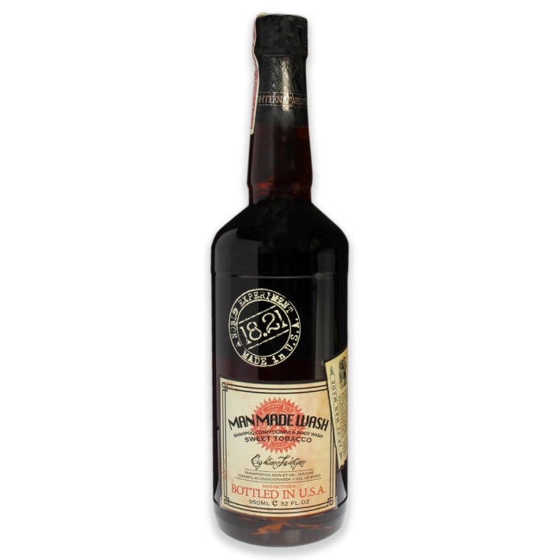 Man Made Wash - Sweet Tobacco by 18.21 Man Made for Men - 32 oz 3-In-1 Shampoo, Conditioner and Body Wash