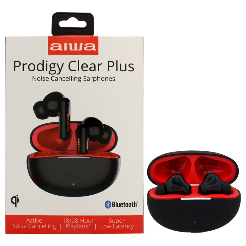 Aiwa Audio Prodigy Clear Plus Noise Cancelling Earphones - Black by Aiwa for Unisex - 1 Pc Earphones