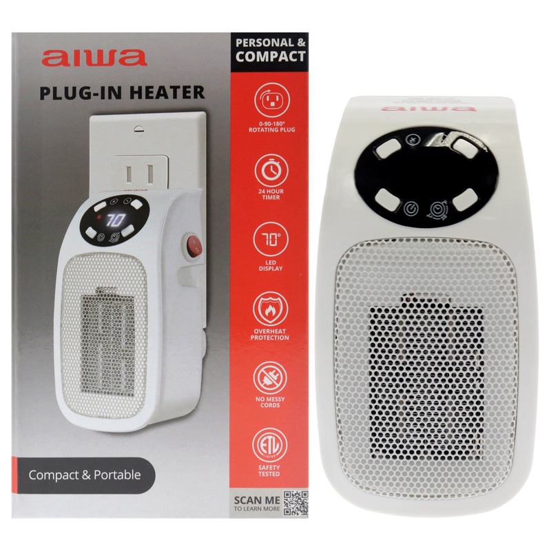 Aiwa Home Plug-In Heater - White by Aiwa for Unisex - 1 Pc Heater