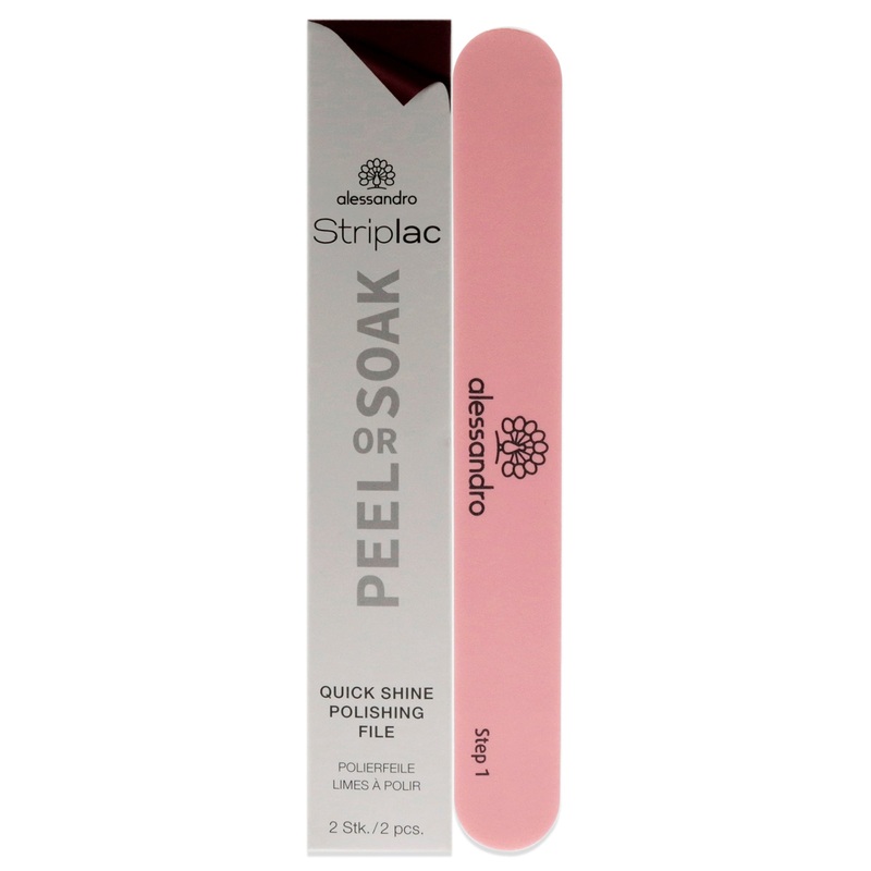Striplac Peel or Soak Quick Shine Polishing File by Alessandro for Women 2 Pc Nail File