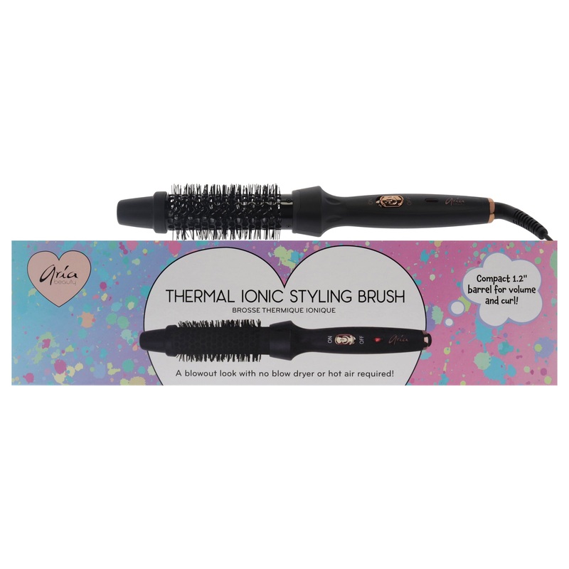 Thermal Ionic Styling Brush - Black by Aria Beauty for Women - 1.2 Inch Brush
