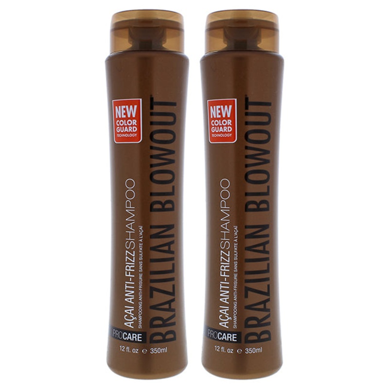 Acai Anti Frizz Shampoo by Brazilian Blowout for Unisex - 12 oz Shampoo - Pack of 2