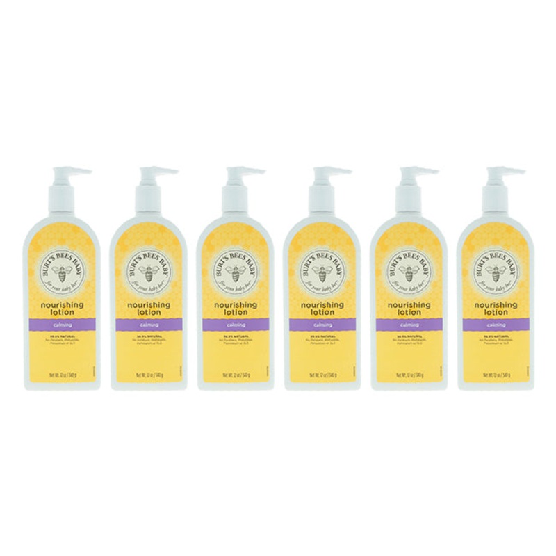 Baby Nourishing Lotion Calming by Burts Bees for Kids - 12 oz Lotion - Pack of 6