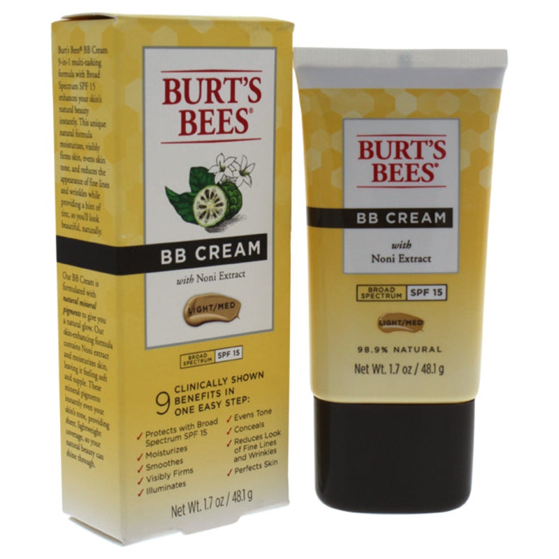 BB Cream SPF 15 - Light-Medium by Burts Bees for Women - 1.7 oz Makeup