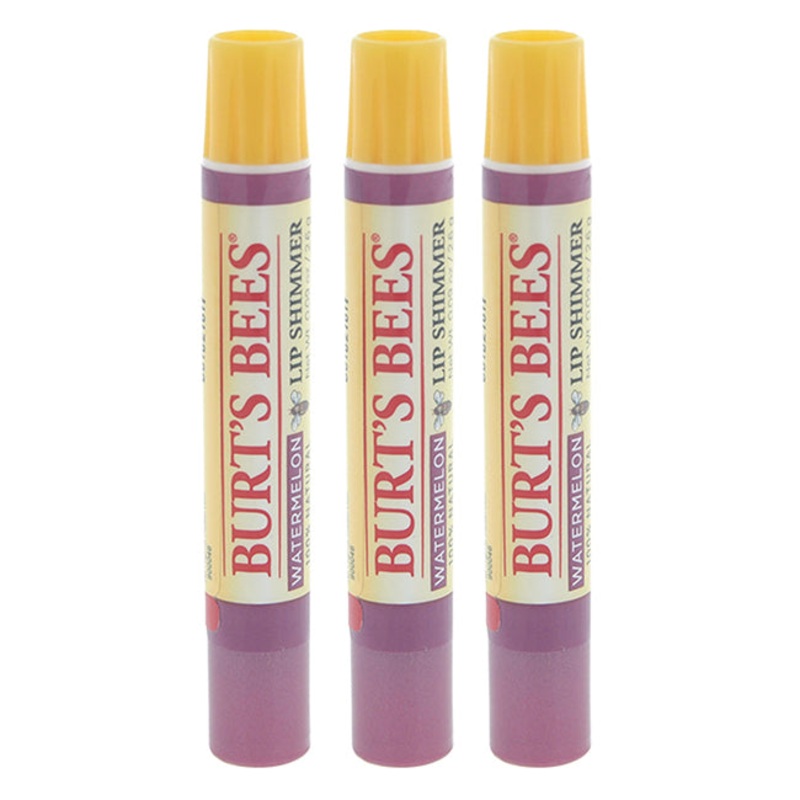 Burts Bees Lip Shimmer - Watermelon by Burts Bees for Women - 0.09 oz Lip Shimmer - Pack of 3