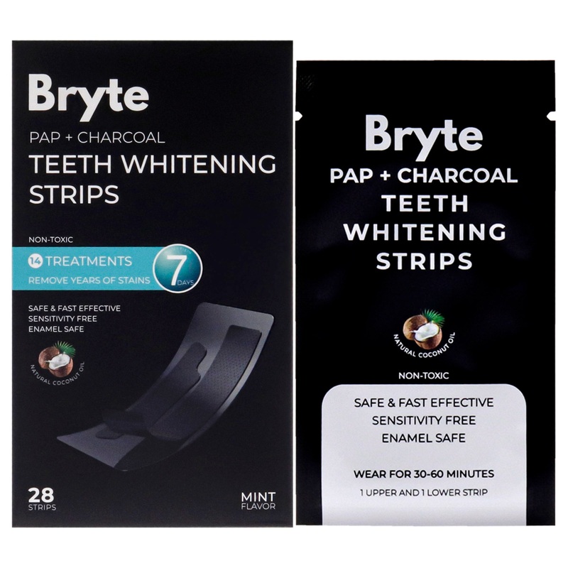 PAP Pus Charcoal Whitening Strips by Bryte for Unisex - 28 Pc Strips