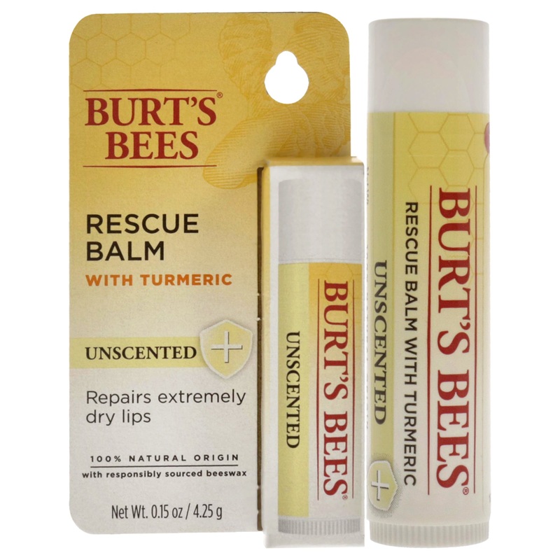 Unscented Rescue Balm by Burts Bees for Unisex - 0.15 oz Lip Balm