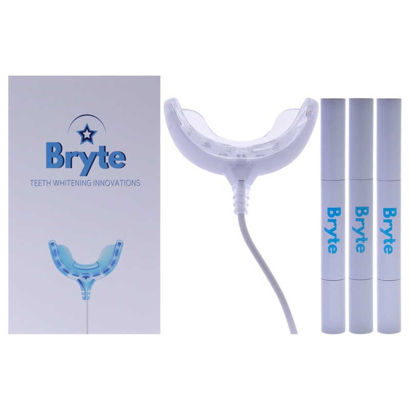 Wired Led Teeth Whitening Kit by Bryte for Unisex - 4 Pc 3 Teeth Whitening Gel Pens, Wired Smart Phone Whitening