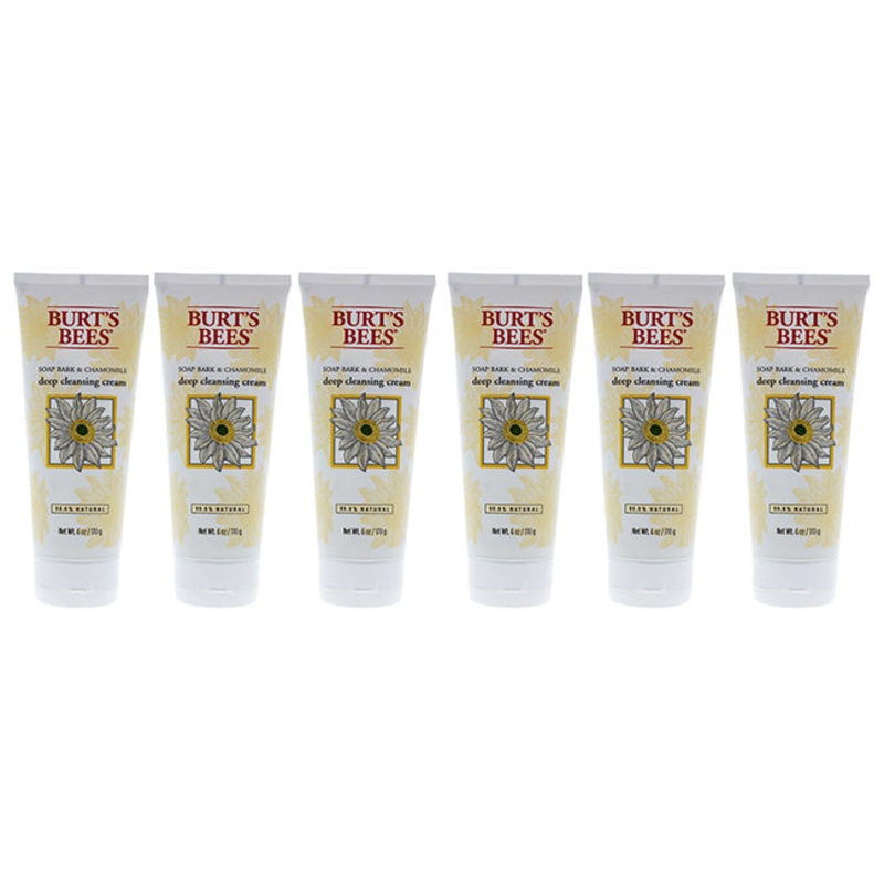 Soap Bark and Chamomile Deep Cleansing Cream by Burts Bees for Unisex - 6 oz Soap - Pack of 6