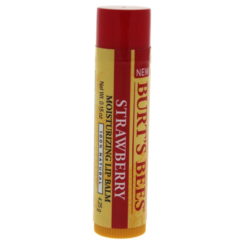 Strawberry Moisturizing Lip Balm by Burts Bees for Unisex - 0.15 oz Lip Balm