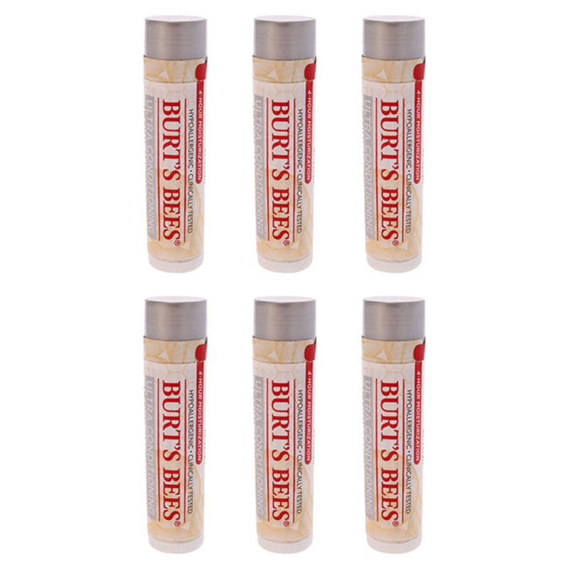 Ultra Conditioning Lip Balm with Kokum Butter Blister by Burts Bees for Unisex - 0.15 oz Lip Balm - Pack of 6