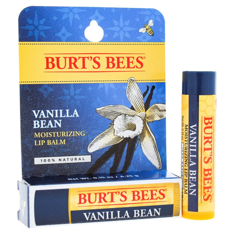 Vanilla Bean Moisturizing Lip Balm Blister by Burts Bees for Unisex - 0.15 oz Lip Balm