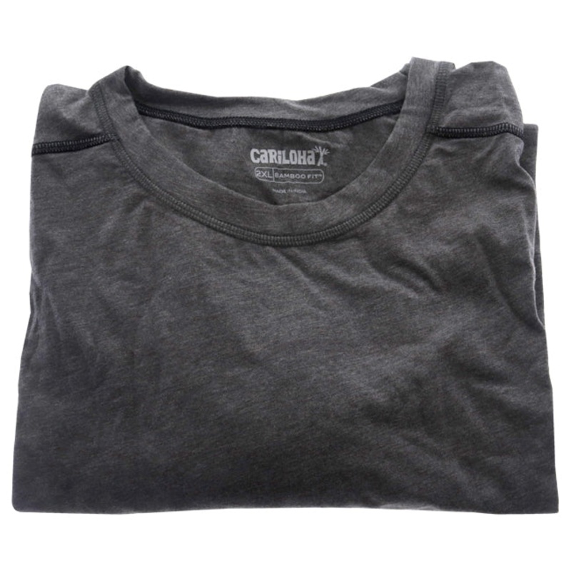 Bamboo Athletic Crew T-Shirt - Carbon Heather by Cariloha for Men - 1 Pc T-Shirt (2XL)