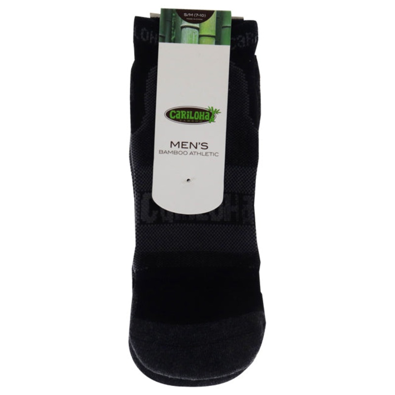 Bamboo Athletic Sock - Carbon Heather by Cariloha for Men - 1 Pair Socks (S/M)