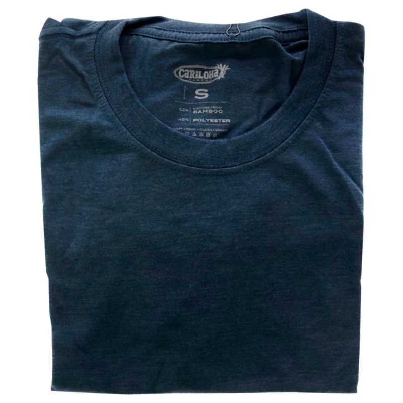 Bamboo Comfort Crew Tee - Bermuda Blue by Cariloha for Men - 1 Pc T-Shirt (S)