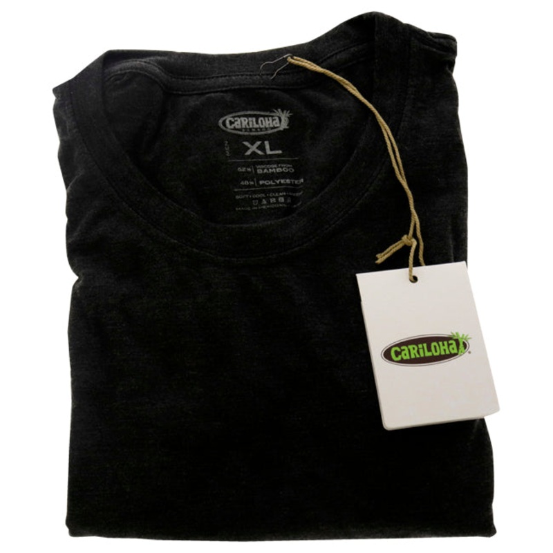 Bamboo Comfort Crew Tee - Charcoal by Cariloha for Men - 1 Pc T-Shirt (XL)