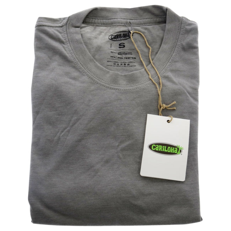 Bamboo Comfort Crew Tee - Gray by Cariloha for Men - 1 Pc T-Shirt (S)