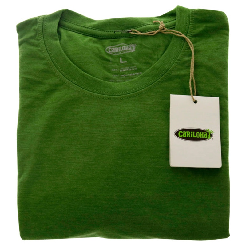 Bamboo Comfort Crew Tee - Palm Green by Cariloha for Men - 1 Pc T-Shirt (L)
