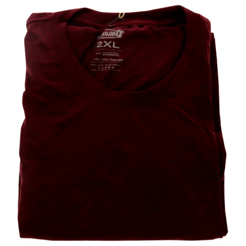 Bamboo Comfort Crew Tee - Rockwood Red by Cariloha for Men - 1 Pc T-Shirt (2XL)