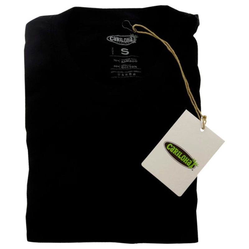 Bamboo Crew Tee - Black by Cariloha for Men - 1 Pc T-Shirt (S)