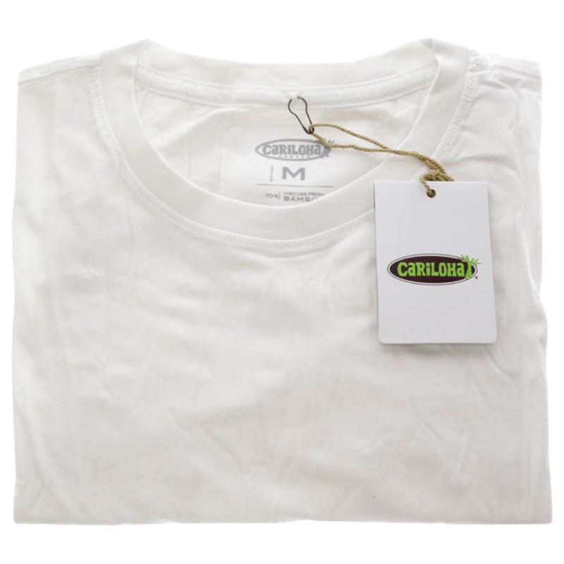 Bamboo Crew Tee - White by Cariloha for Women - 1 Pc T-Shirt (M)