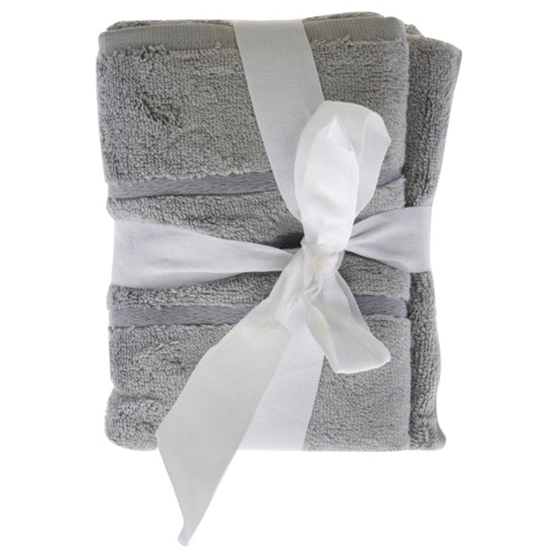 Bamboo Hand Towel Set - Harbor Gray by Cariloha for Unisex - 3 Pc Towel