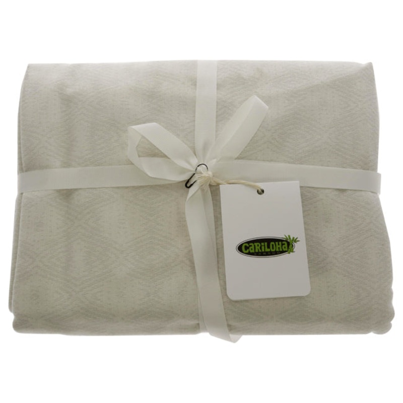 Bamboo Knit Throw - Jacquard Harbor Gray by Cariloha for Unisex - 1 Pc Blanket