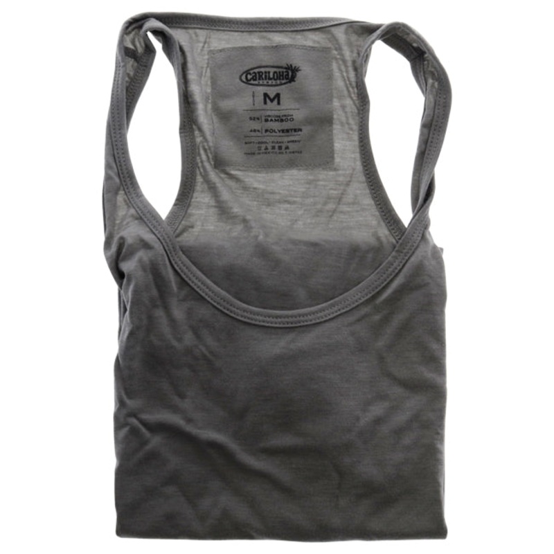 Bamboo Racer Tank - Heather Gray by Cariloha for Women - 1 Pc Tank Top (M)