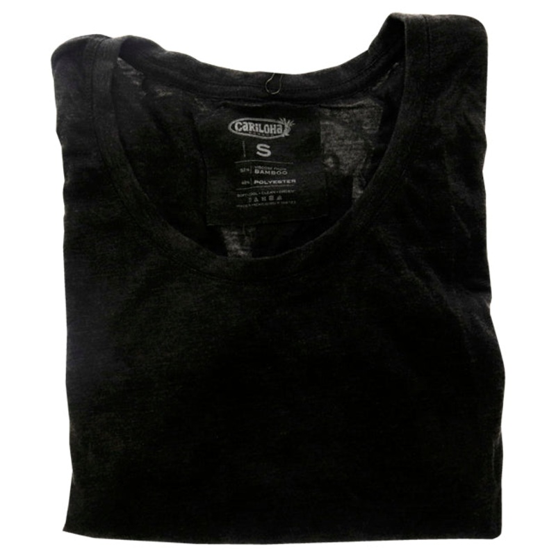 Bamboo Scoop Tee - Charcoal by Cariloha for Women - 1 Pc T-Shirt (S)