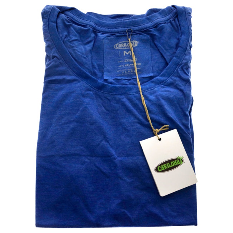 Bamboo Scoop Tee - Reaf Blue Heather by Cariloha for Women - 1 Pc T-Shirt (M)