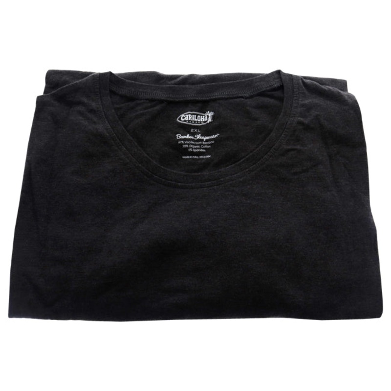 Bamboo Sleep Crew Shirt - Charcoal Heather by Cariloha for Men - 1 Pc T-Shirt (2XL)