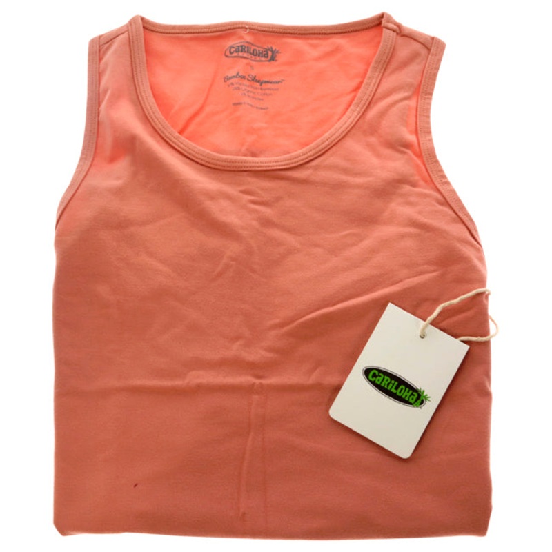 Bamboo Sleep Tank Top - Coral by Cariloha for Women - 1 Pc T-Shirt (S)
