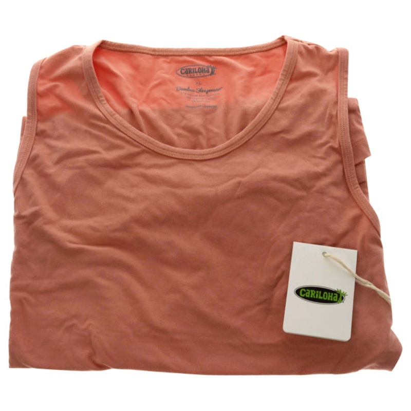 Bamboo Sleep Tank Top - Coral by Cariloha for Women - 1 Pc T-Shirt (XL)