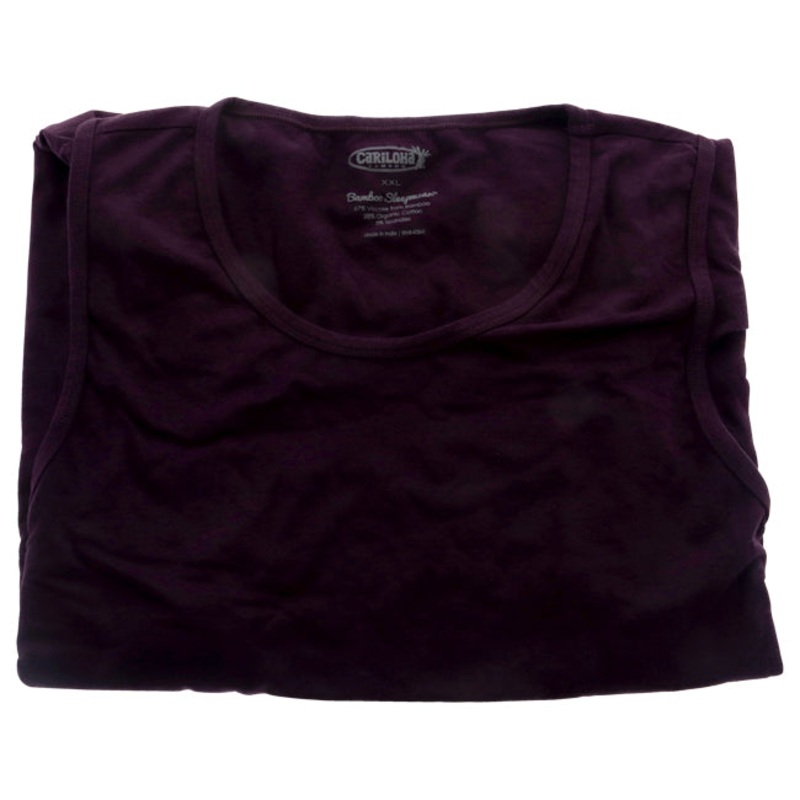 Bamboo Sleep Tank Top - Deep Violet by Cariloha for Women - 1 Pc T-Shirt (2XL)
