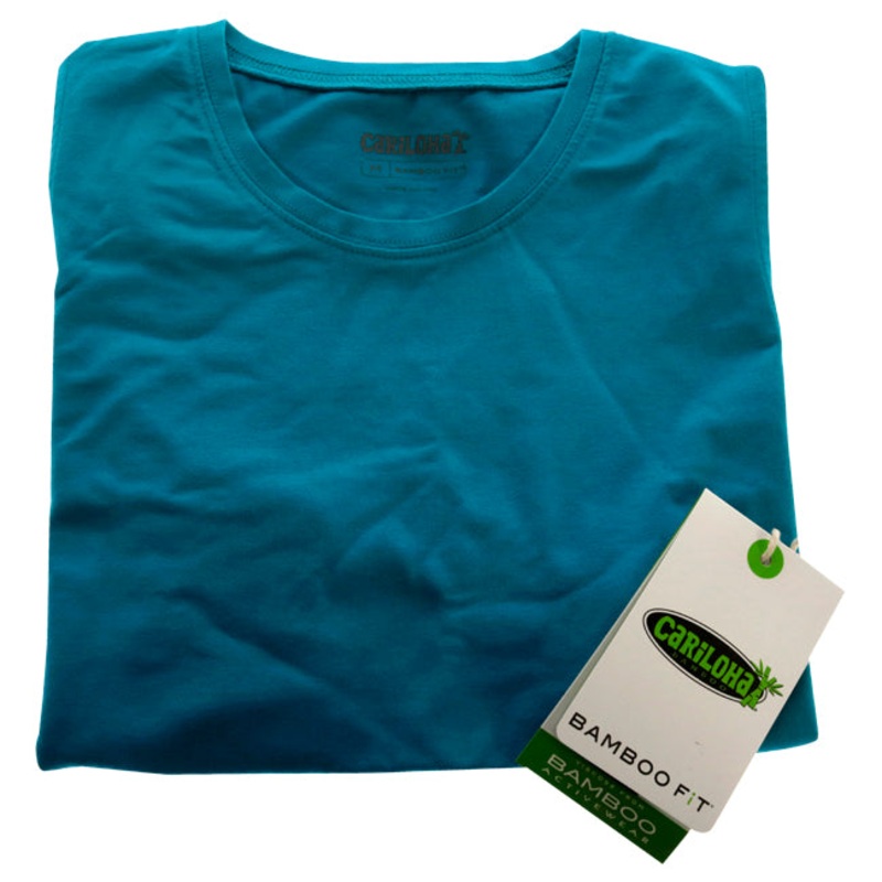 Bamboo Sleeveless T-Shirt - Teal by Cariloha for Women - 1 Pc T-Shirt (M)